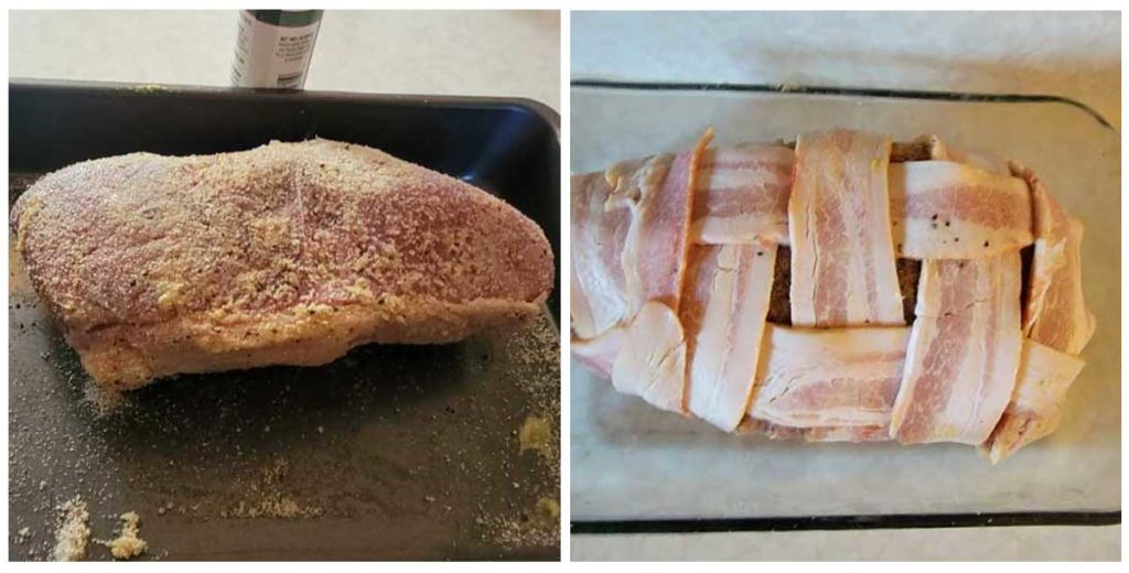 seasoning and bacon wrap steps