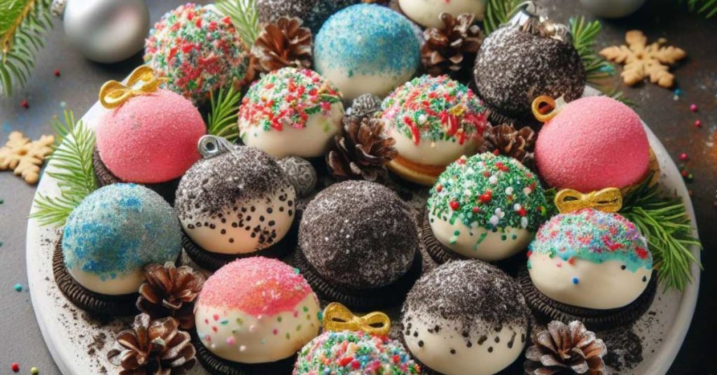 Christmas oreo balls