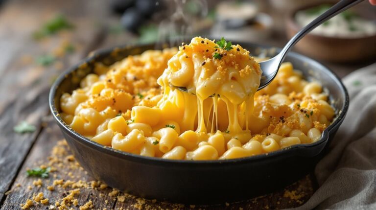 creamy cheesy pasta dish