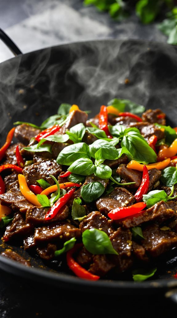 flavorful thai basil stir fry