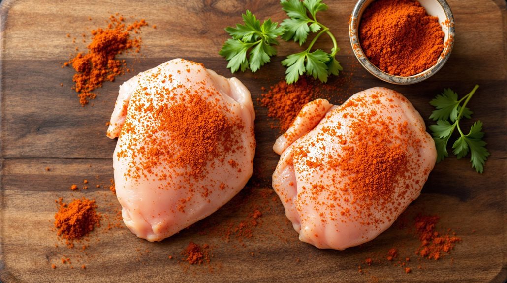 season chicken with spices