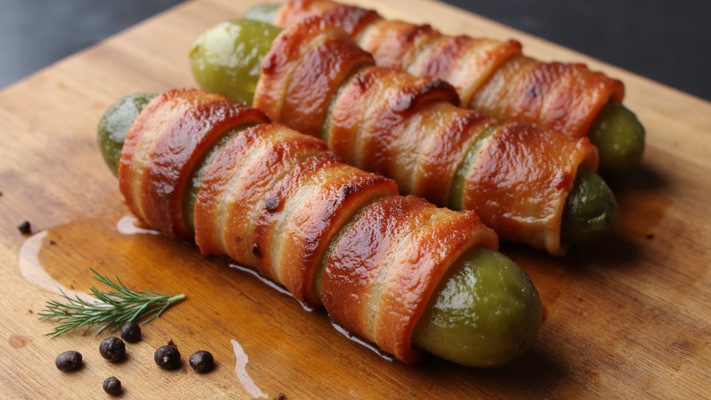 bacon wrapped grilled pickles recipe