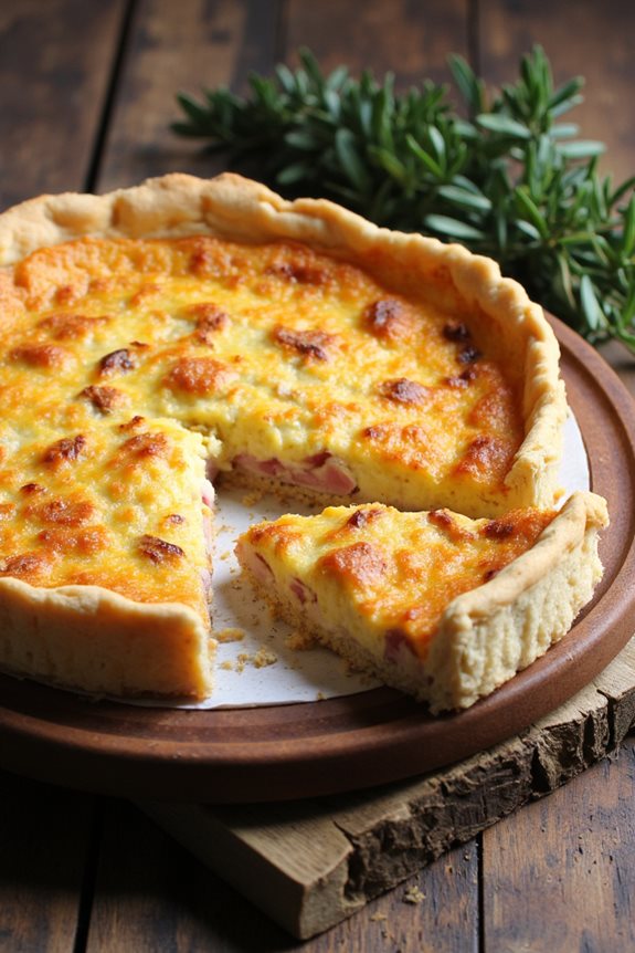 ham and cheese quiche