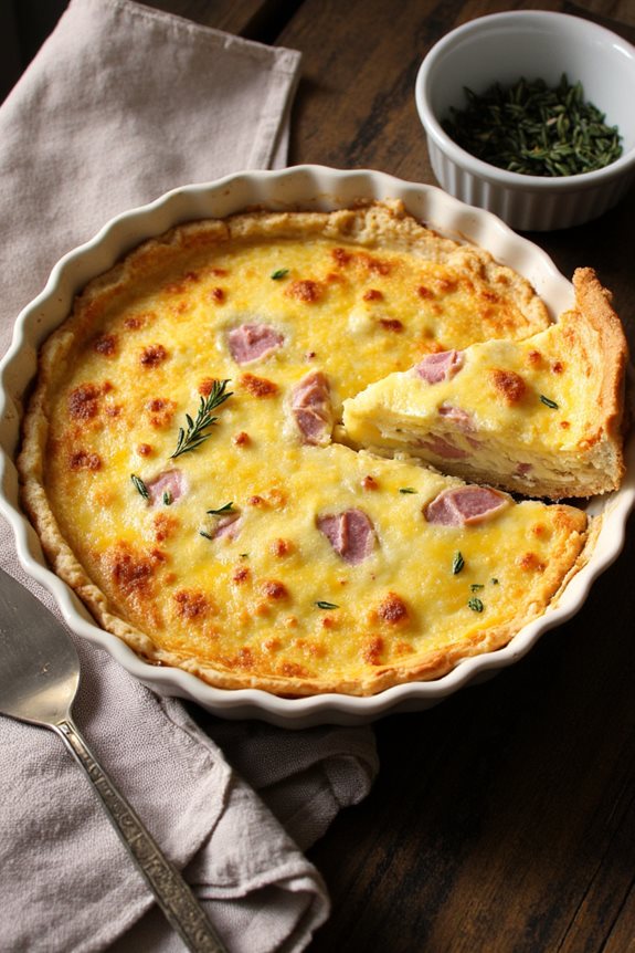 ham and cheese quiche