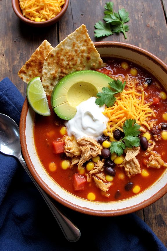 hearty homemade tortilla soup