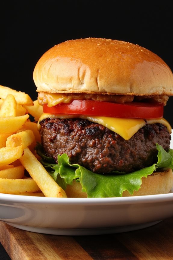 shortrib burger with cheese