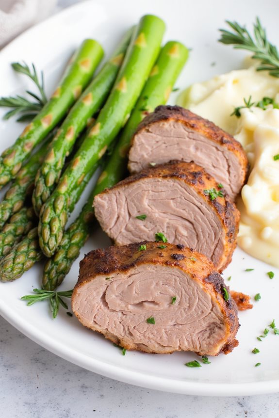 pork tenderloin with asparagus