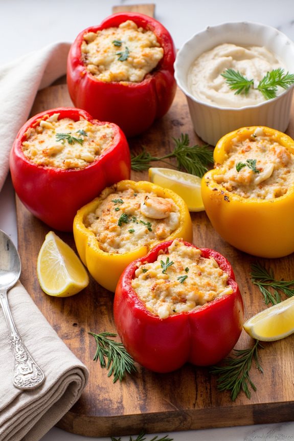seafood stuffed peppers recipe