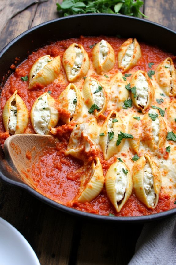 cheesy stuffed pasta shells