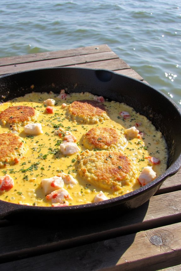 crab cake scrambled eggs
