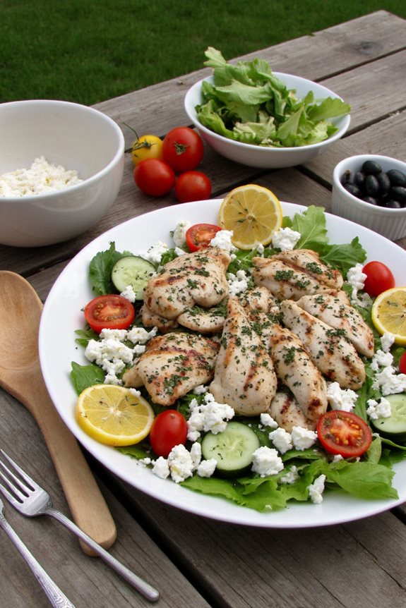 mediterranean grilled chicken salad