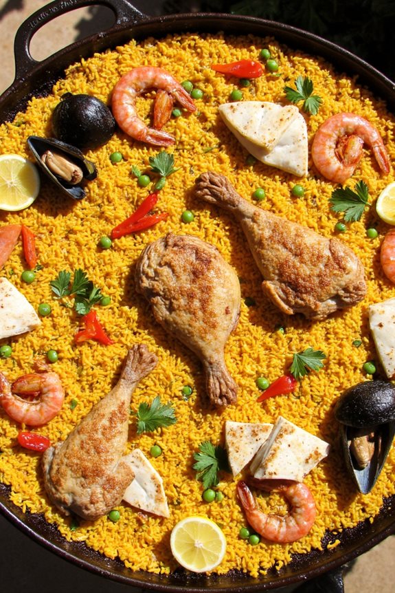 seafood infused saffron paella recipe