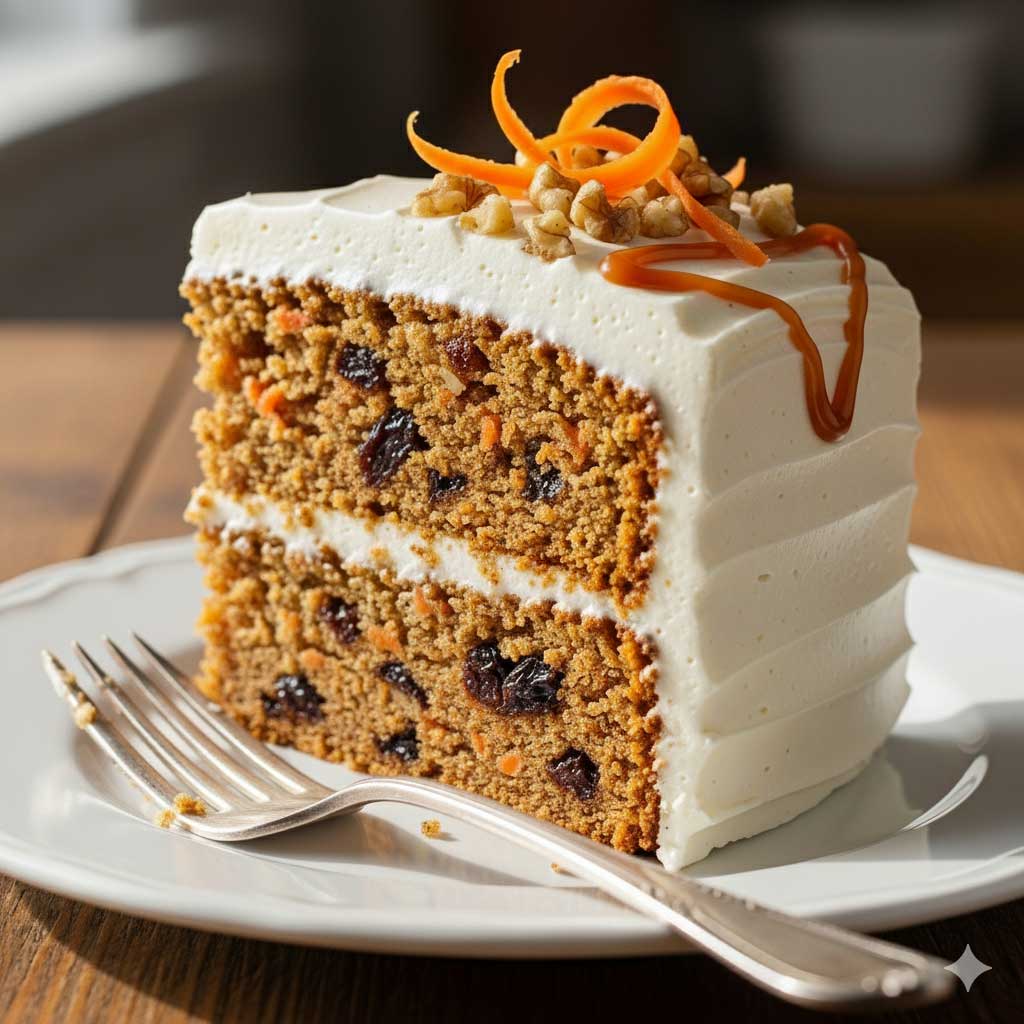 carrot cake with raisins