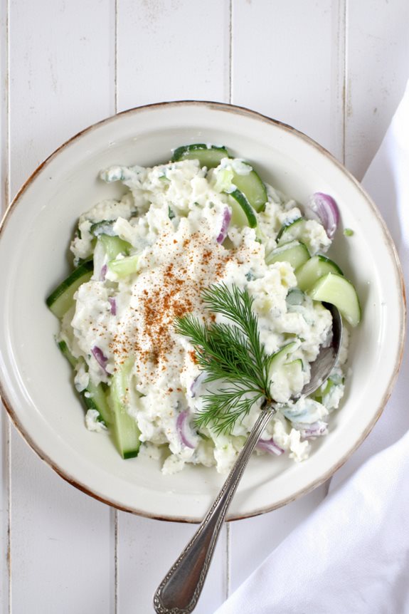 cucumber salad with sour cream