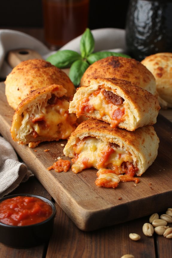 pizza bombs with marinara